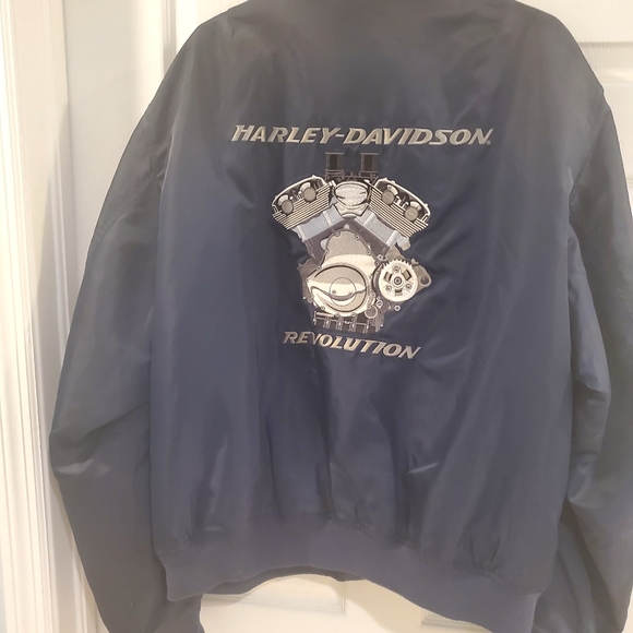 HARLEY DAVIDSON Men's insulated riding navy blue jacket XX Large - Picture 3 of 5